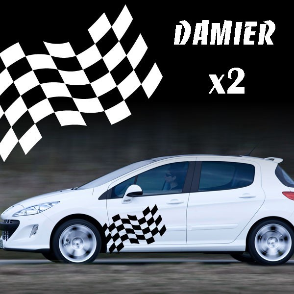 Stickers Autocollant Damier voiture tuning pas cher •.¸¸ FRANCE