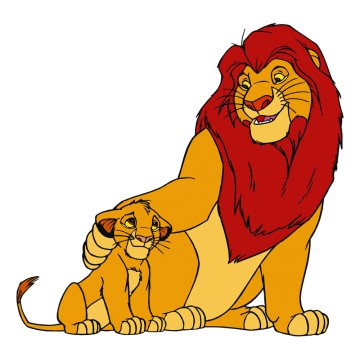 Sticker autocollant Roi Lion pour chambre d'enfant