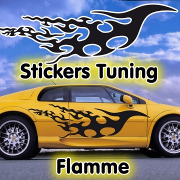sticker Tuning voiture - Flamme pas cher ·.¸¸ FRANCE STICKERS ¸¸.·