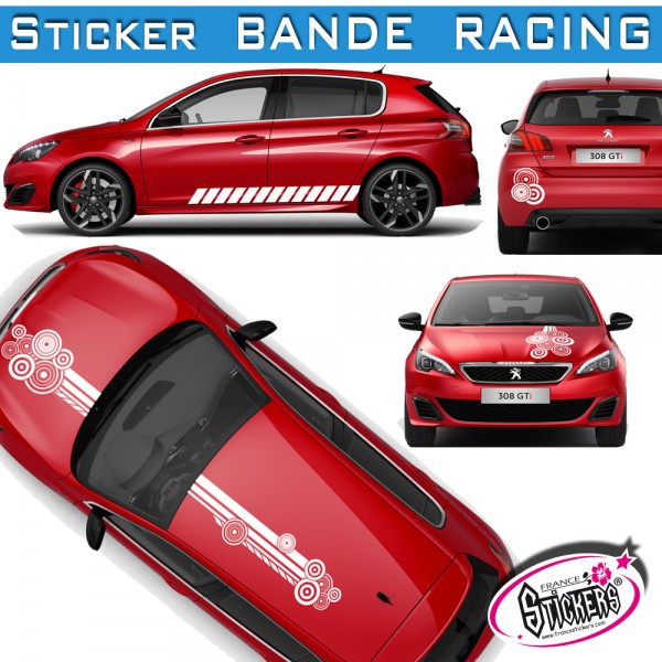 2 Bandes Latérales Tuning Voiture - Stickers Decoration Taille