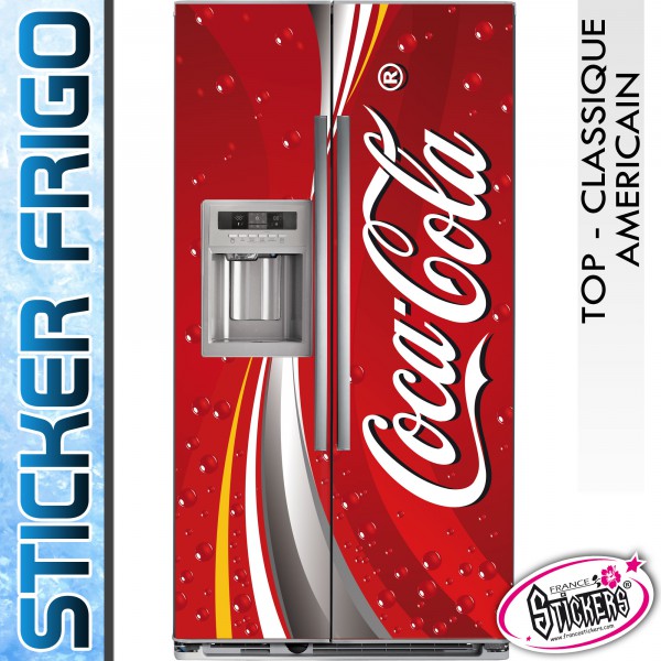 lot 7 stickers autocollant adhesif coca cola deco cuisine frigo porte decal