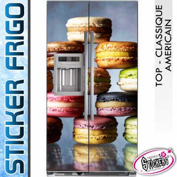 Sticker Frigo Americain Cuisine 100x180cm SAFRA0130 Macarons