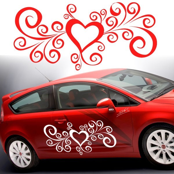 Stickers Mariage Voiture (Kit COMPLET 40 Pcs) ·.¸¸ FRANCE STICKERS ¸¸.·